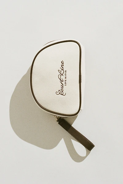 Makeup Bag with Embroidered Motif