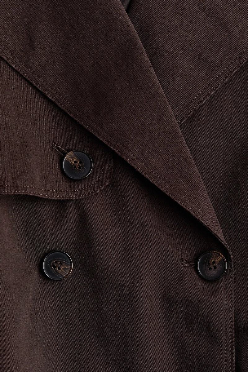 Short Tie-Belt Trench Coat