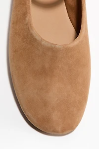 Suede Mary Jane Flats