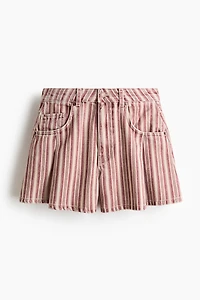Cotton denim shorts
