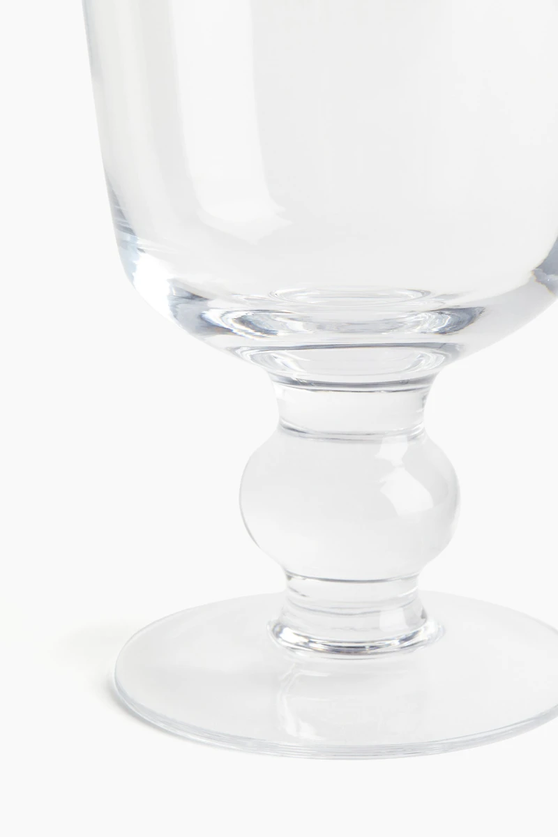 Footed Glass Vase
