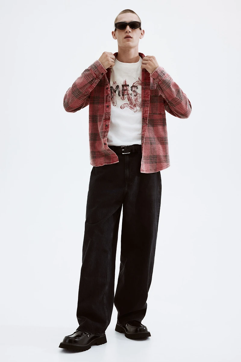 Chemise ample en flanelle délavée