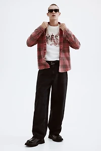 Chemise ample en flanelle délavée