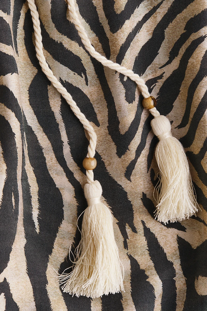 Oversized Tie-Belt Dress