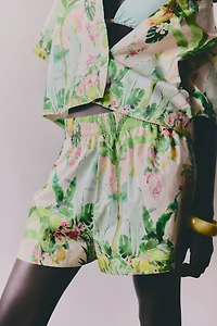 Patterned Cotton Shorts