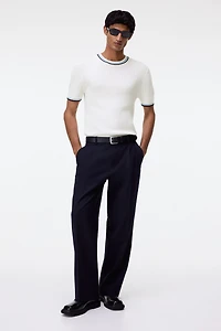 Slim-Fit Rib-Knit T-Shirt