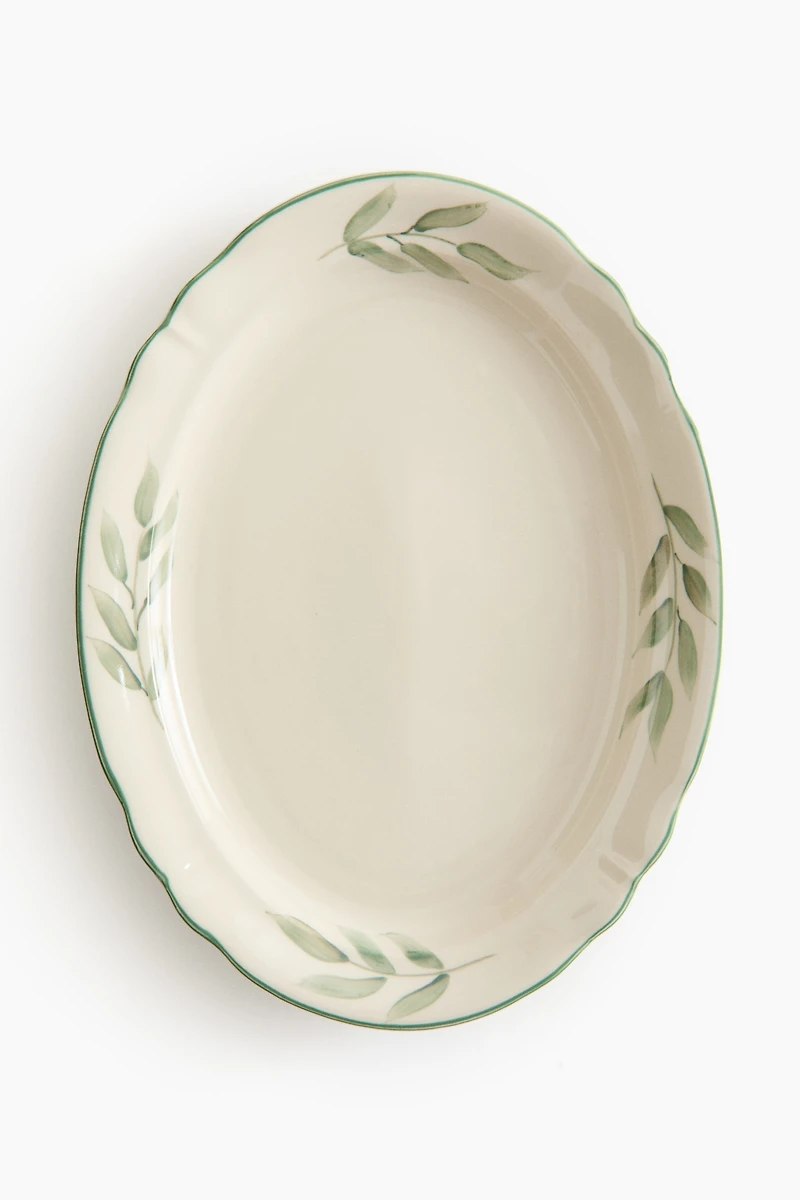 Hand-painted Stoneware Serving Plate