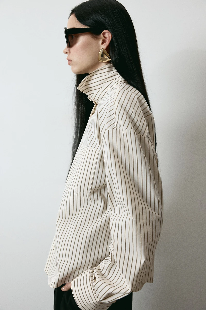 Chemise ample en popeline