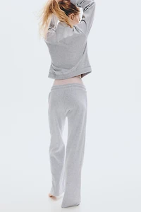 Wide-Leg Velour Joggers