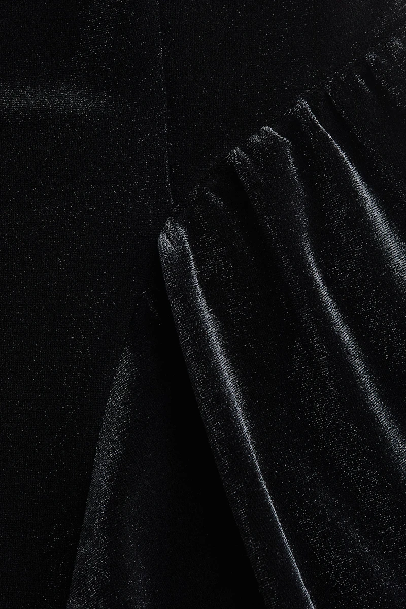 Sleeveless Velour Dress