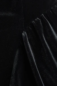 Sleeveless Velour Dress