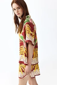 Short-Sleeved Patterned Shirt