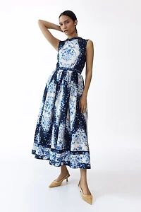 MAMA Flared-Skirt Nursing Dress