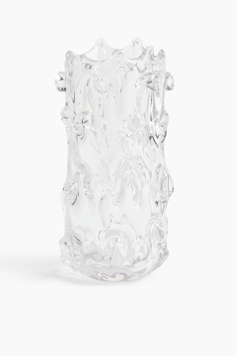 Large Textured Glass Vase