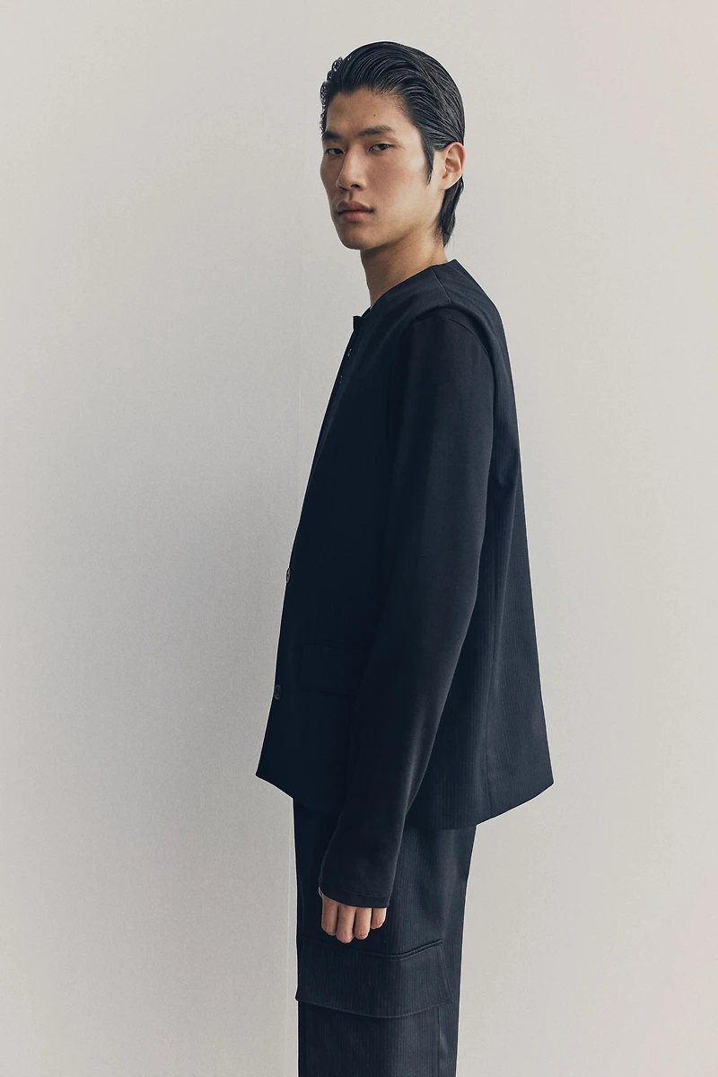 Gilet sans manches en laine mélangée