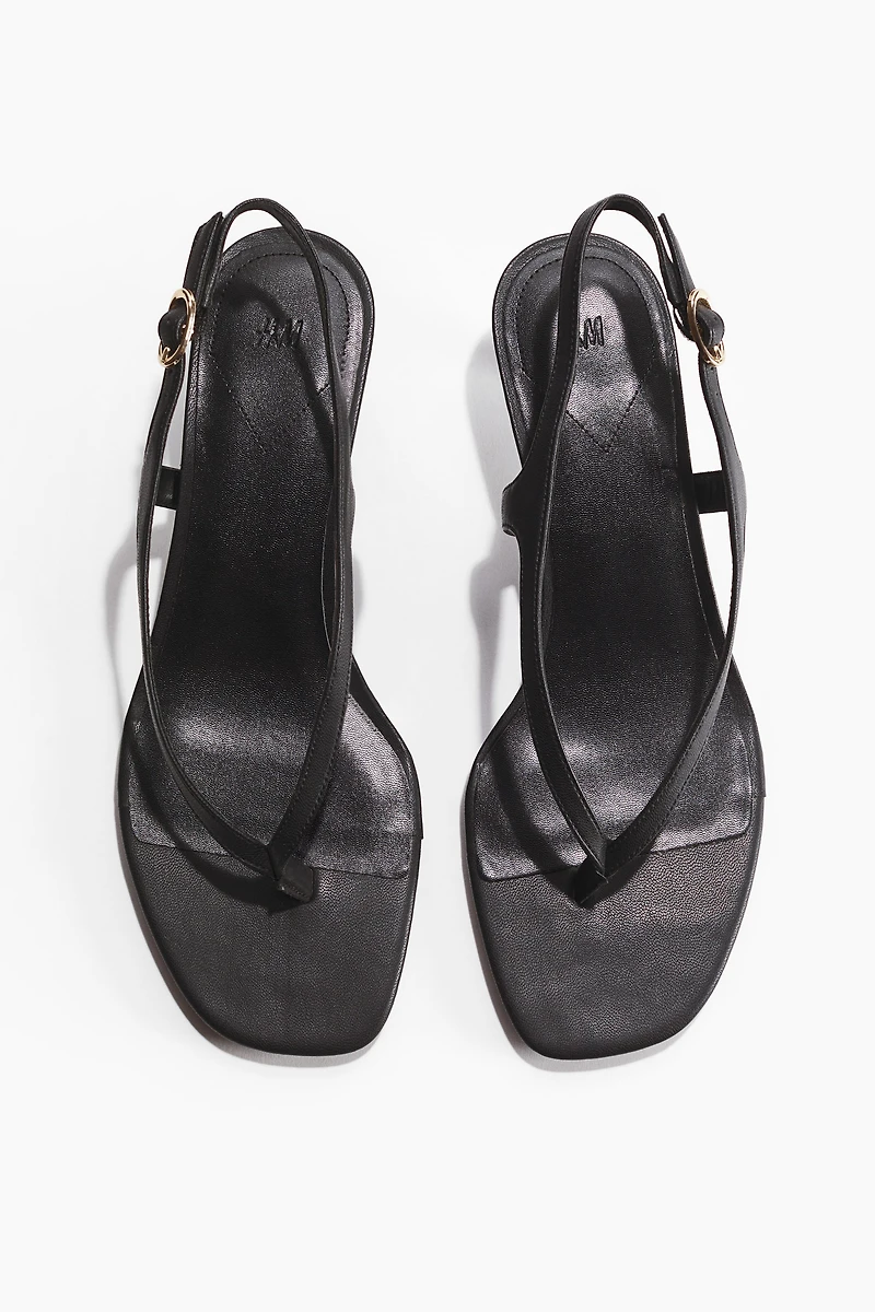 Kitten-Heeled Sandals