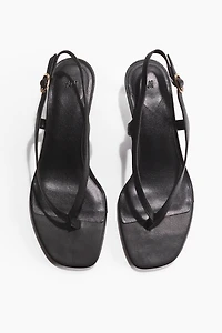 Kitten-Heeled Sandals