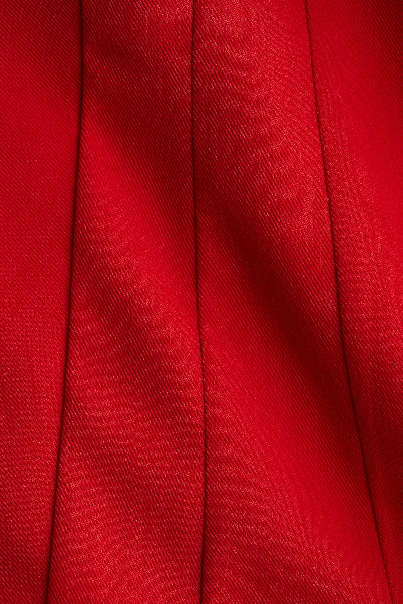 Defined-Waist V-Neck Dress