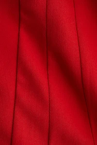 Defined-Waist V-Neck Dress