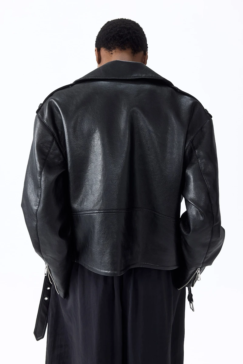 Coated Biker Jacket