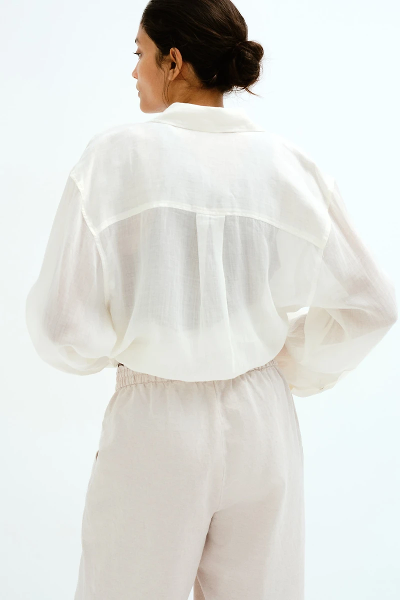 MAMA Before & After Linen-Blend Pants