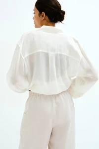 MAMA Before & After Linen-Blend Pants