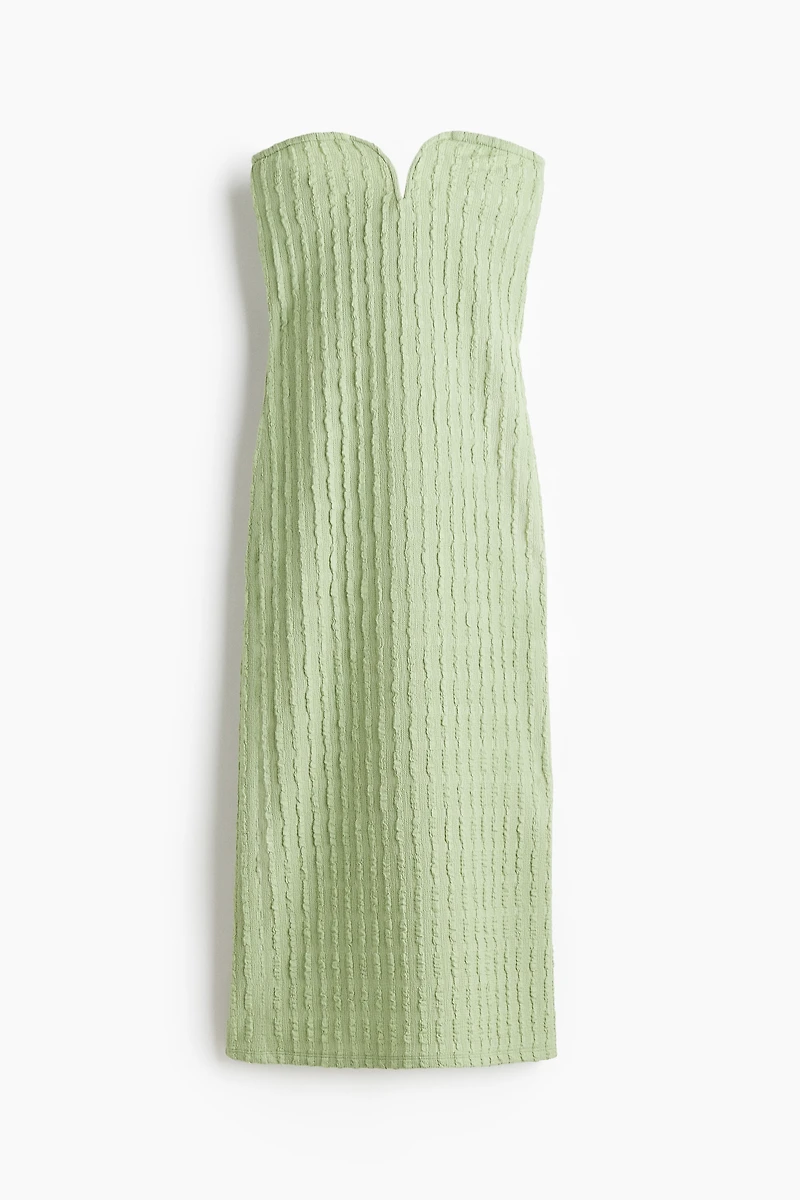 Textured Jersey Bandeau Dress