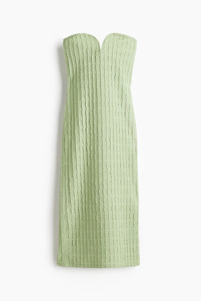 Robe bandeau en jersey texturé