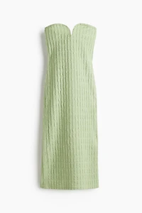 Textured Jersey Bandeau Dress