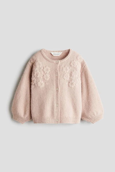 Embroidered Wool-Blend Cardigan