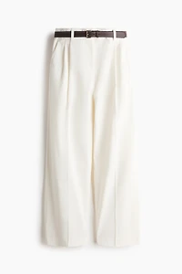 Belted Cotton Chinos