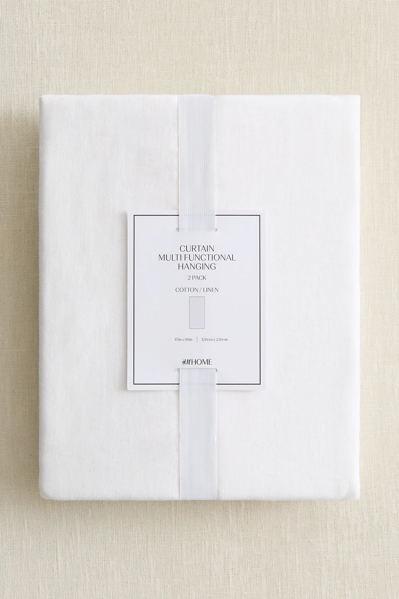 2-Pack Linen-Blend Curtain Panels
