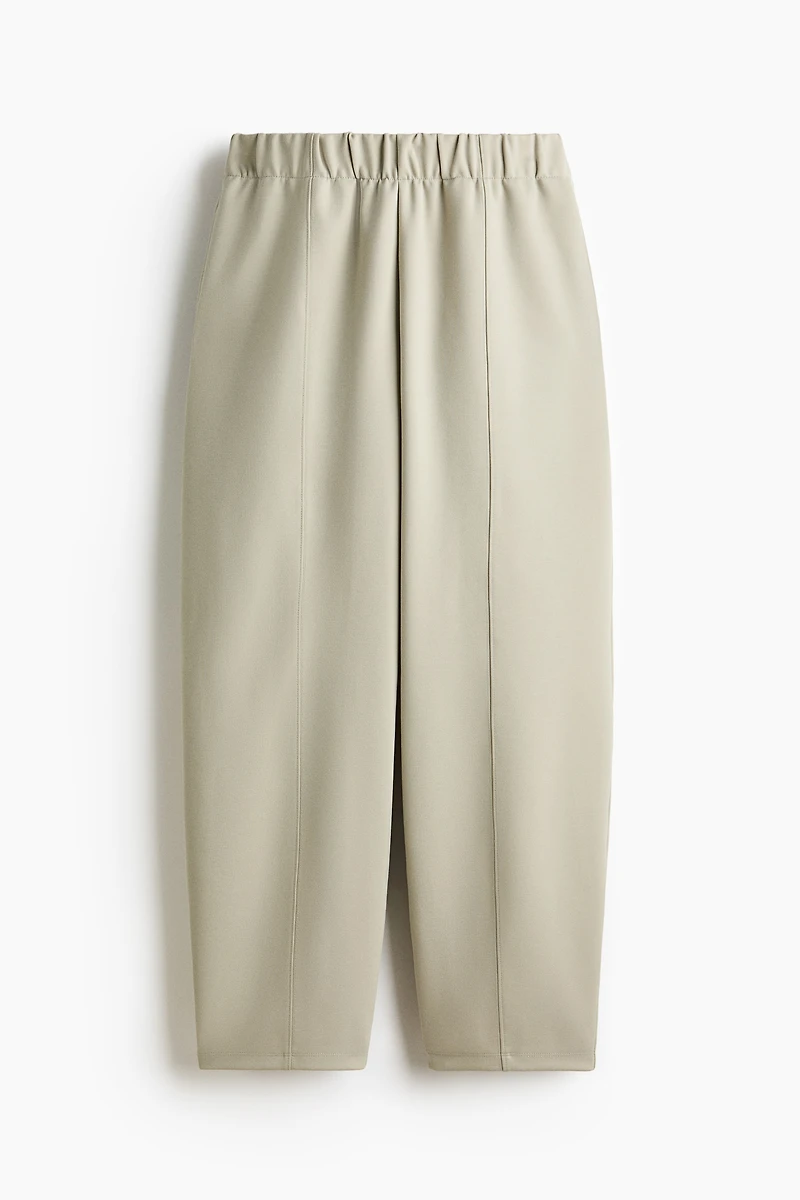 Barrel-Leg Ponte Pants