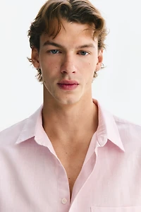 Relaxed-Fit Linen-Blend Shirt