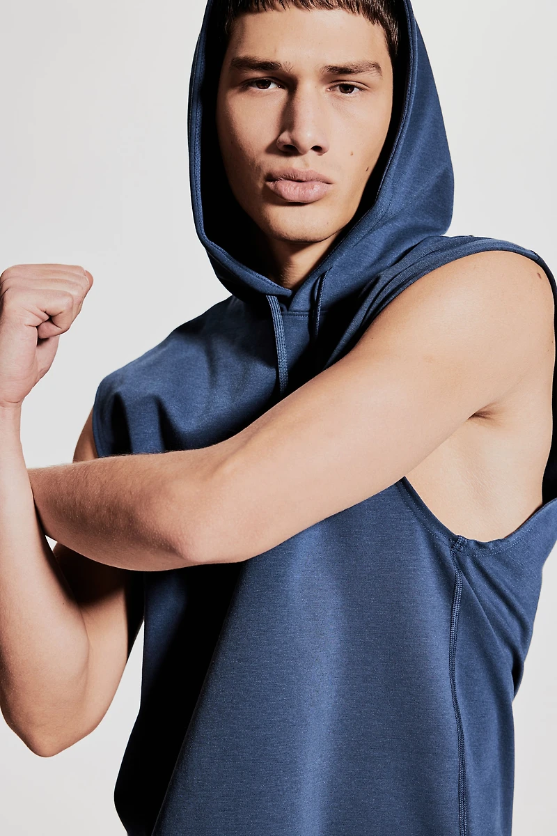 Regular-Fit Sleeveless Sports Hoodie with DryMove™