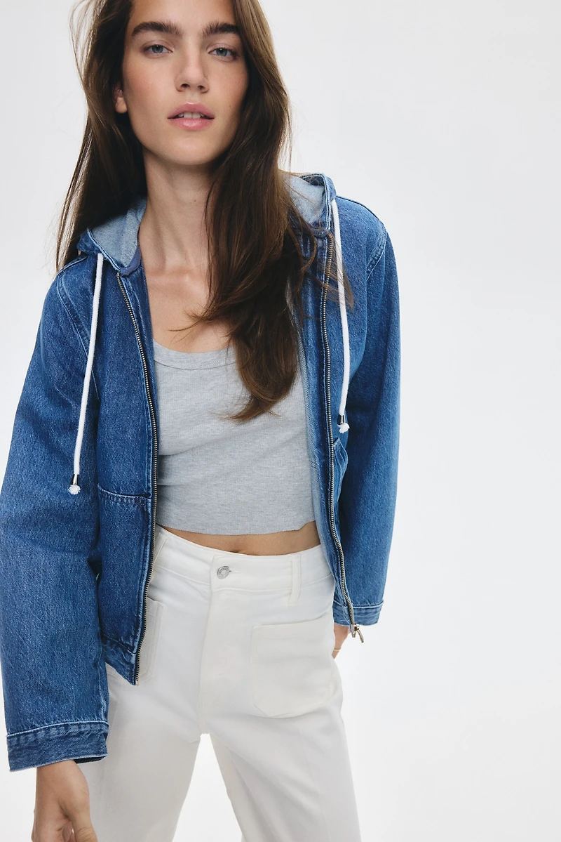 Hooded Denim Jacket