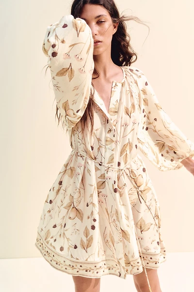 Oversized Tie-Belt Dress