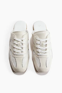 Mules style espadrilles en cuir