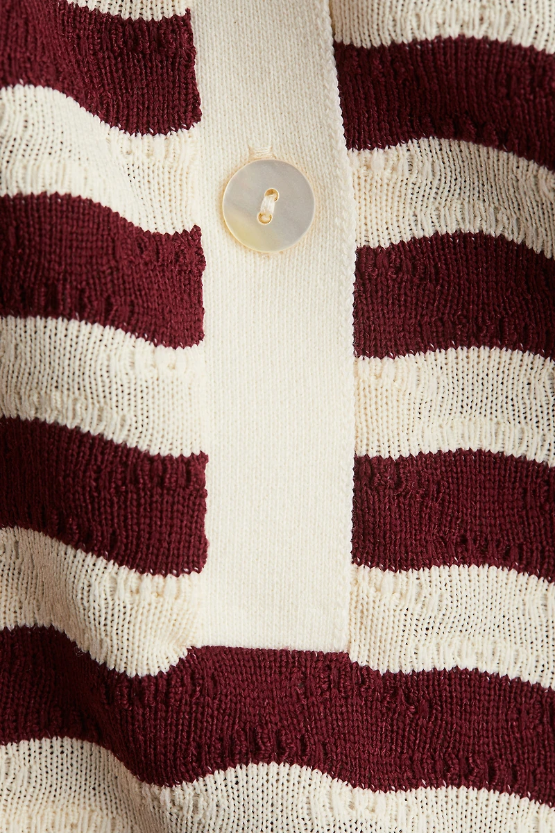 Polo en tricot texturé
