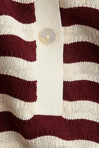 Polo en tricot texturé