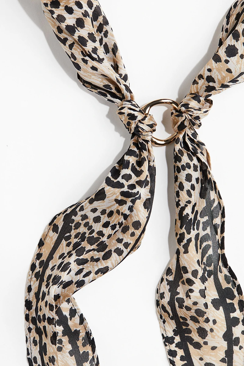 Metal-Detail Neck Scarf