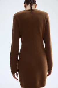 Robe en tricot boutonnée devant