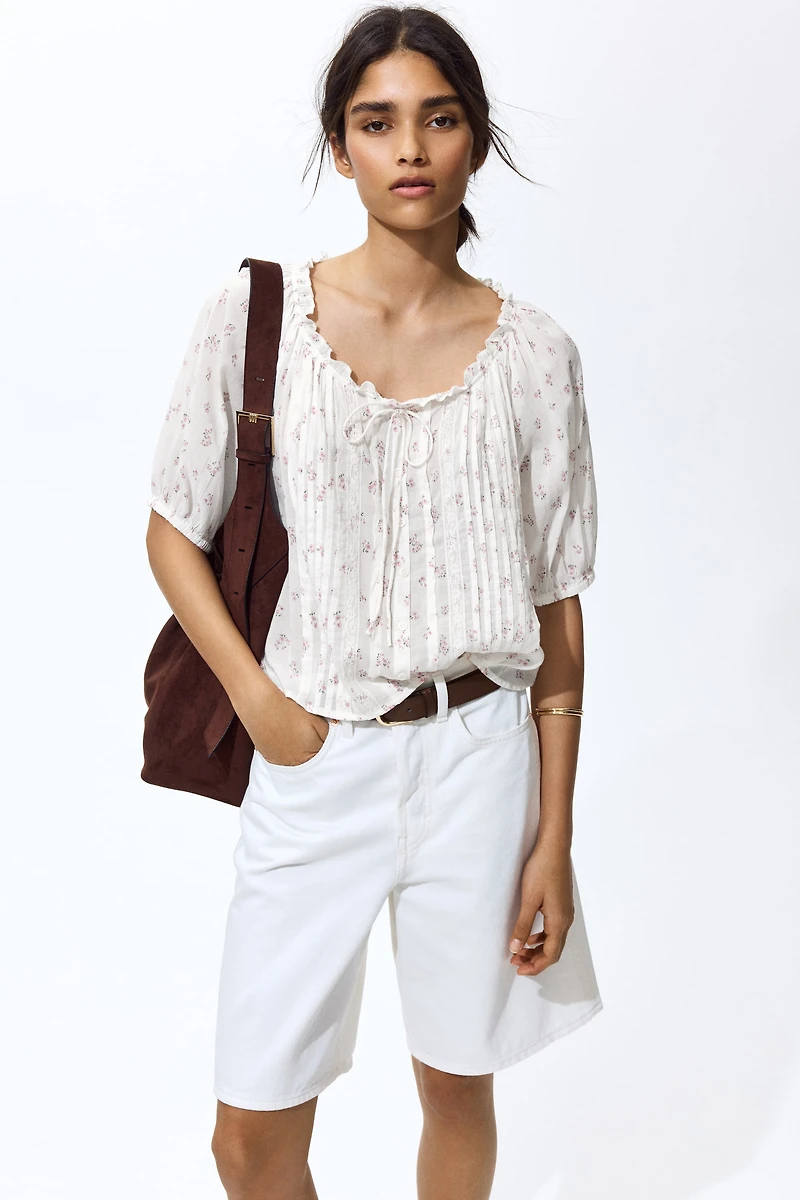 Blouse with Pintucks