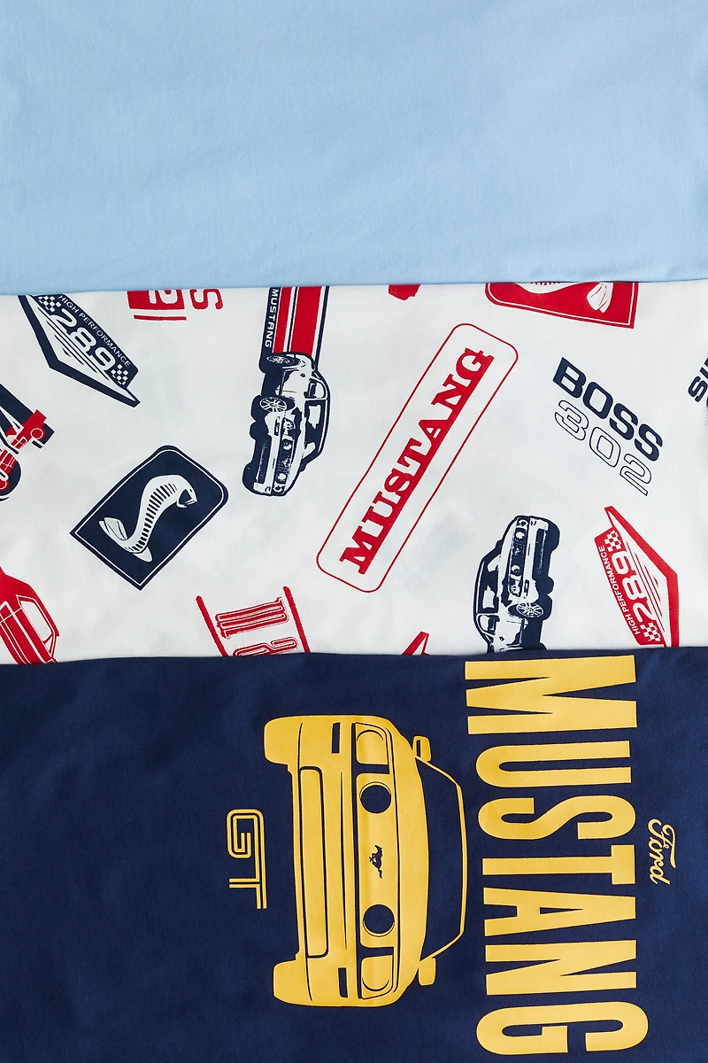 3-Pack Printed Cotton T-Shirts