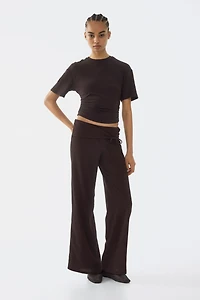Tie-Detail Jersey Pants