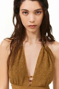 Draped Halterneck Dress