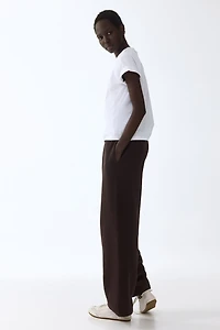 Pantalon de jogging interlock avec jambes larges