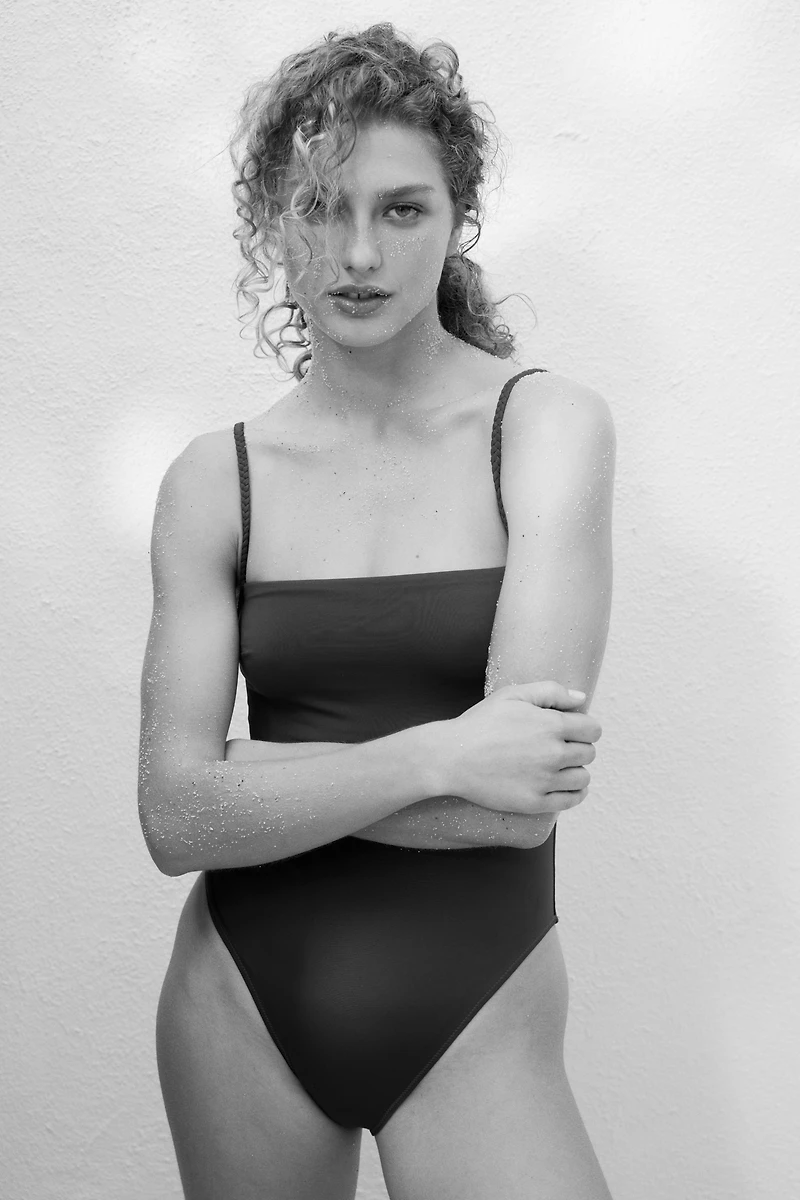 Padded-Cup High-Leg Swimsuit
