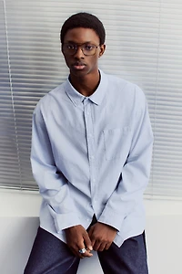 Oversized-Fit Seersucker Shirt