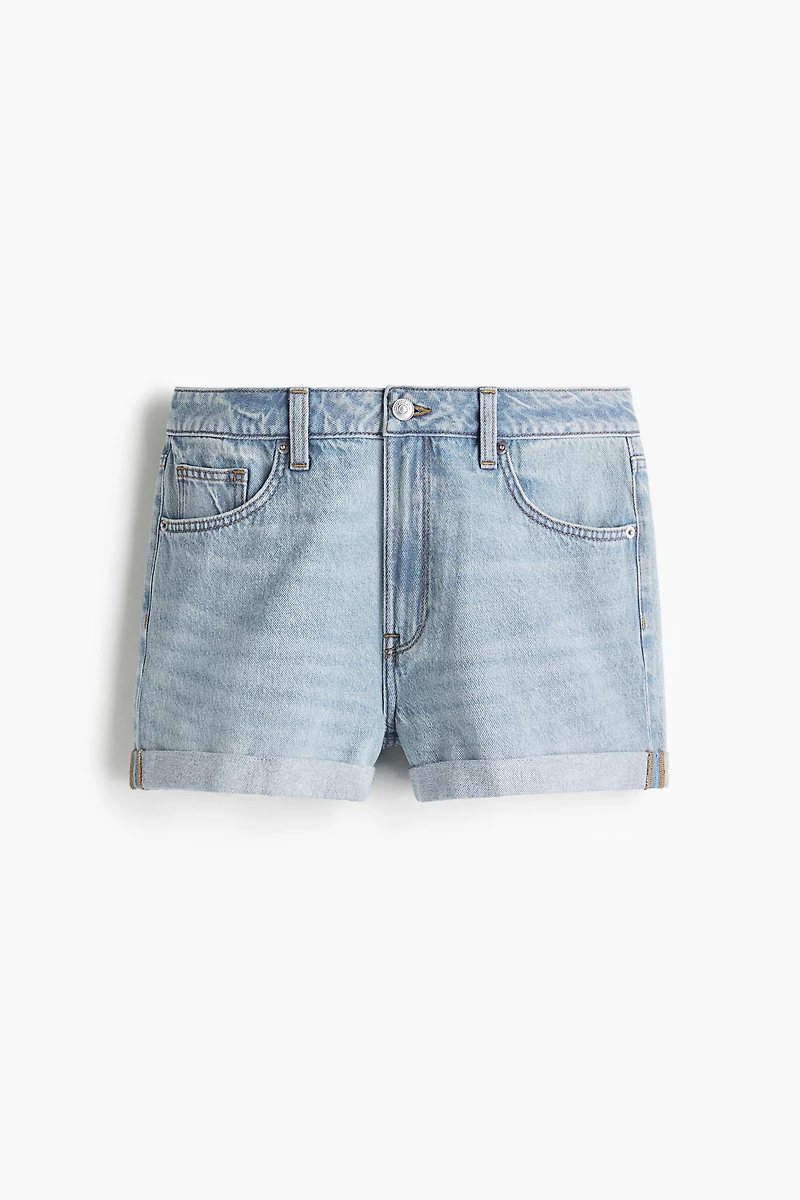 High-Waist Denim Shorts